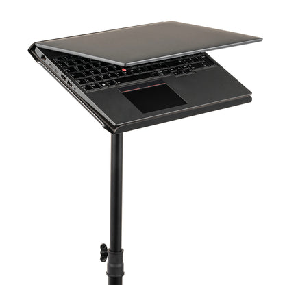 Table ordinateur jusqu'à 16", plateau rembourré haute adhérence, trépied double embase, hauteur réglable, noir