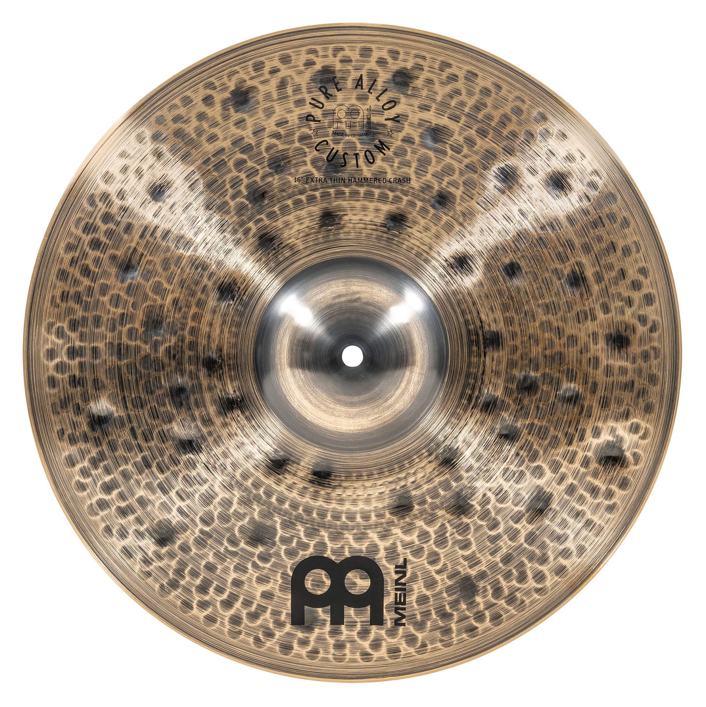Crash 16" Extra thin hammered Meinl Pure Alloy Custom fini smoked-bronze, brilliant