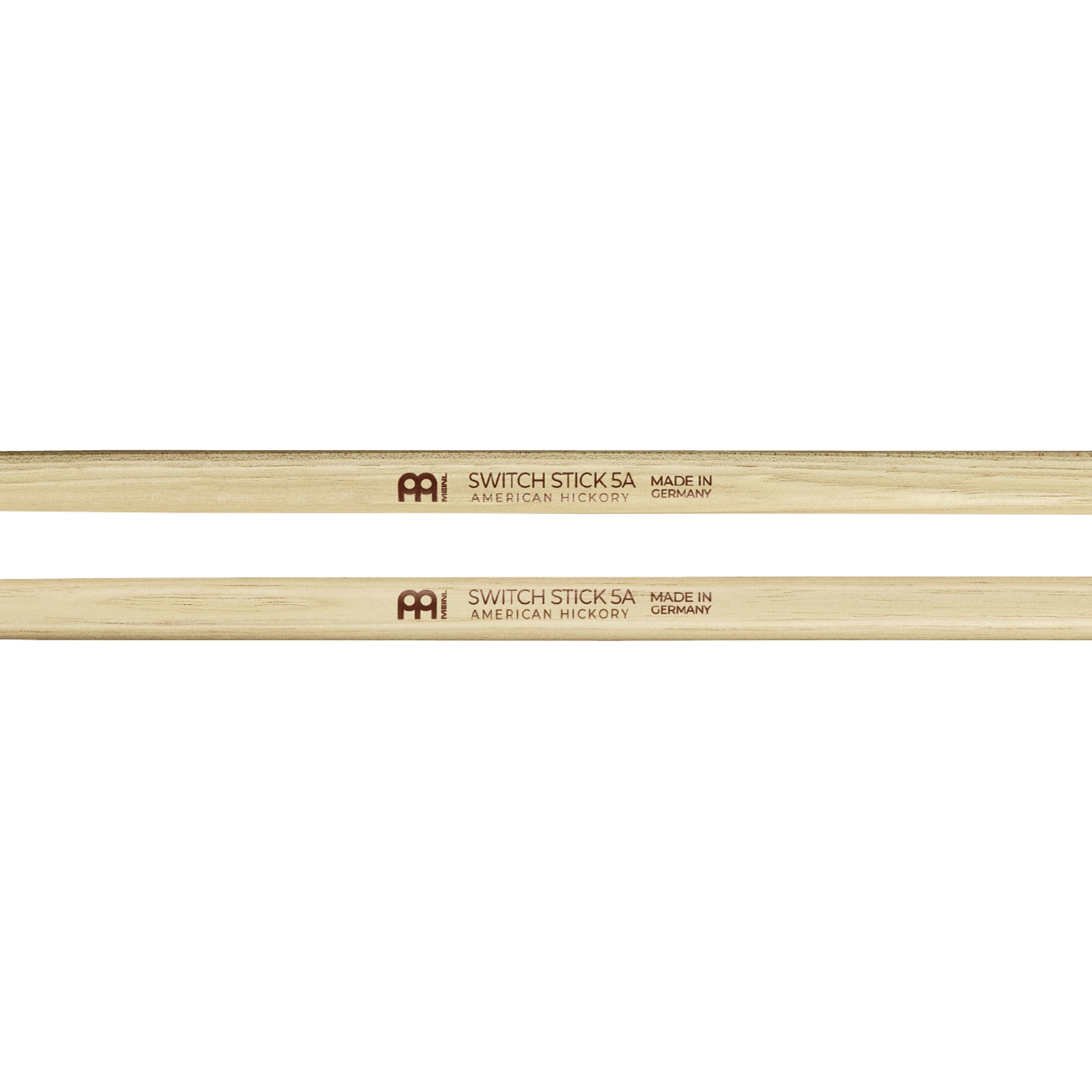 Switch Stick 5A Meinl, 1 côté baguette 5A Hybrid et 1 côté mailloche à feutre dur.