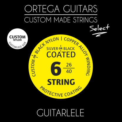 Jeu pour guitarlélé CUSTOM SELECT, nylon Custom et cuivre/nylon (cordes filées)