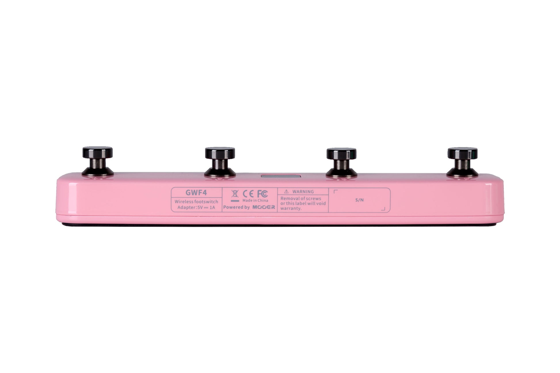 Footswitch sans-fil GWF4 pour guitare GTRS et produits Mooer, 4 interrupteurs, fonctionne sur batterie rechargeable, rose