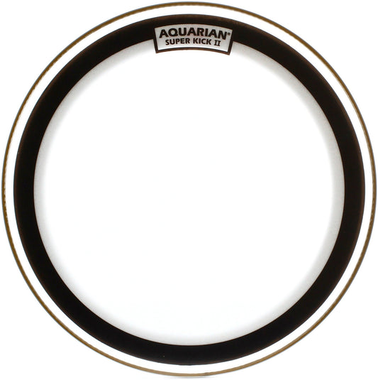 Peau Super-Kick II 18", 2 plis fins (0.18mm), atténuateur flottant, transparente