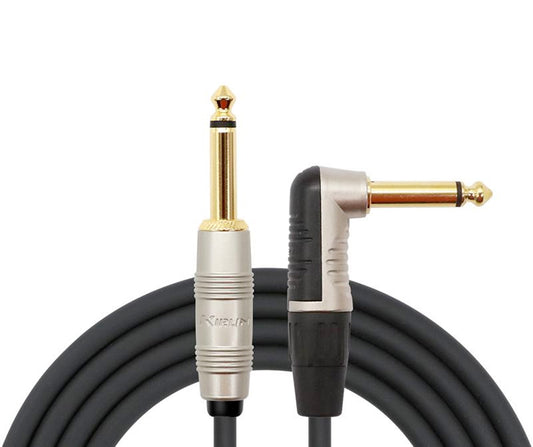 Câble instrument SILENT Jack/Jack coudé, 3 mètres, noir