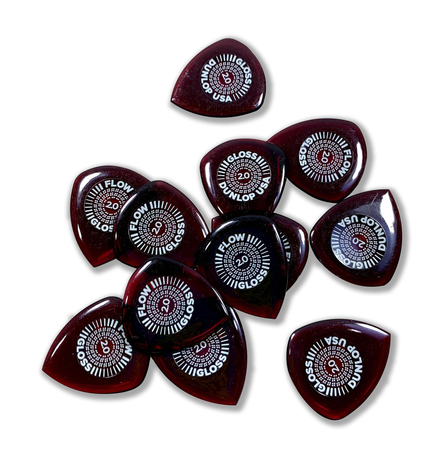 Sachet de 12 médiators FLOW GLOSS Ultex 2.0 mm