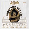 La Bella Jeu Cordes Acoustique Phosphore Bronze  Extra Light