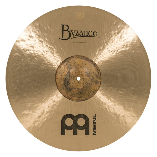 RIDE MEINL BYZANCE 21" POLYPHONIC, MEDIUM, ALLIAGE BRONZE B20, MARTELÉ A LA MAIN,  FINITION TRADITIONNELLE