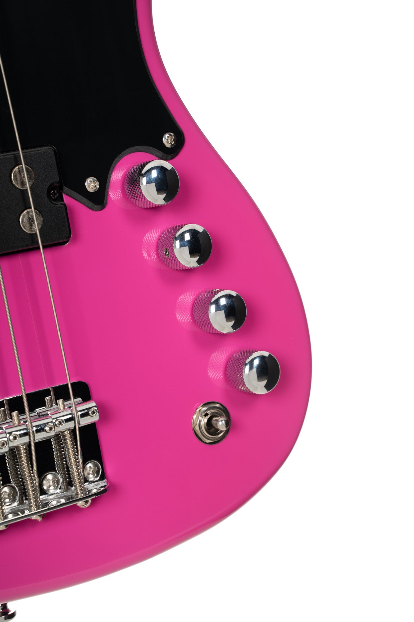 GB-SC4, basse short scale 4 cordes, corps peuplier, humbucker Cort Powersound, préampli Markbass MB-1, fandago purple