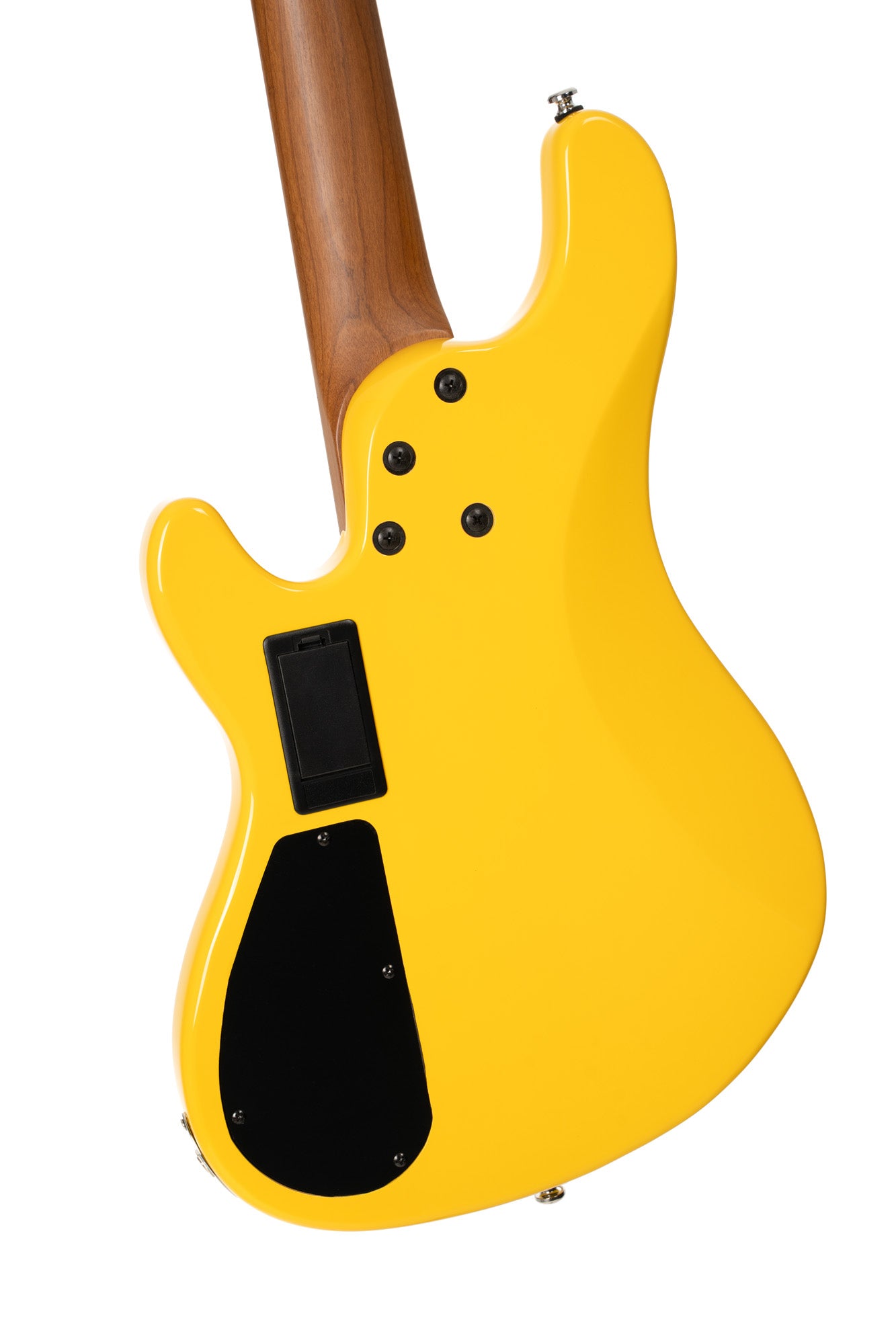 GB-SC4, basse short scale 4 cordes, corps peuplier, humbucker Cort Powersound, préampli Markbass MB-1, yellow crush