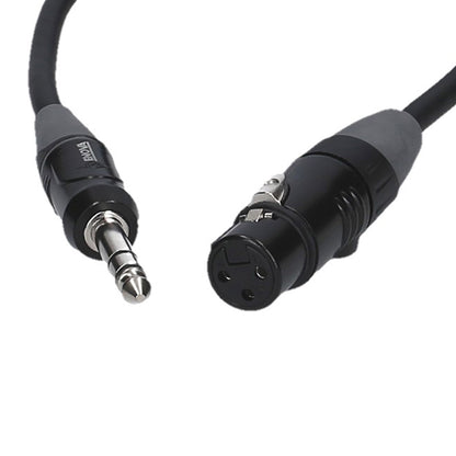 Câble micro XLR femelle/Jack stéréo, 1 mètre, noir