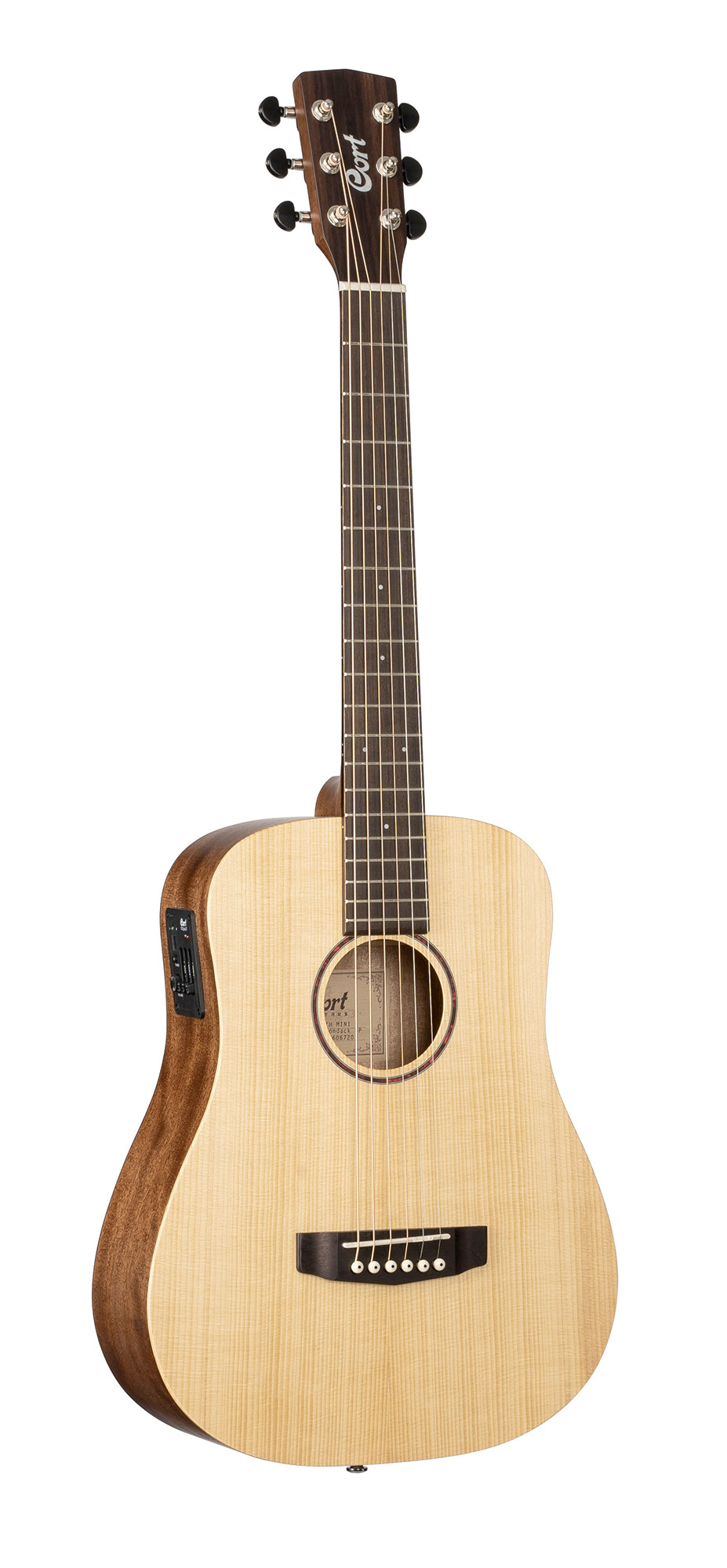 Earth Mini E Adirondack, modèle Dreadnought 3/4, table épicéa Adirondack, EQ CORT CE304T, avec housse, naturel pores ouverts