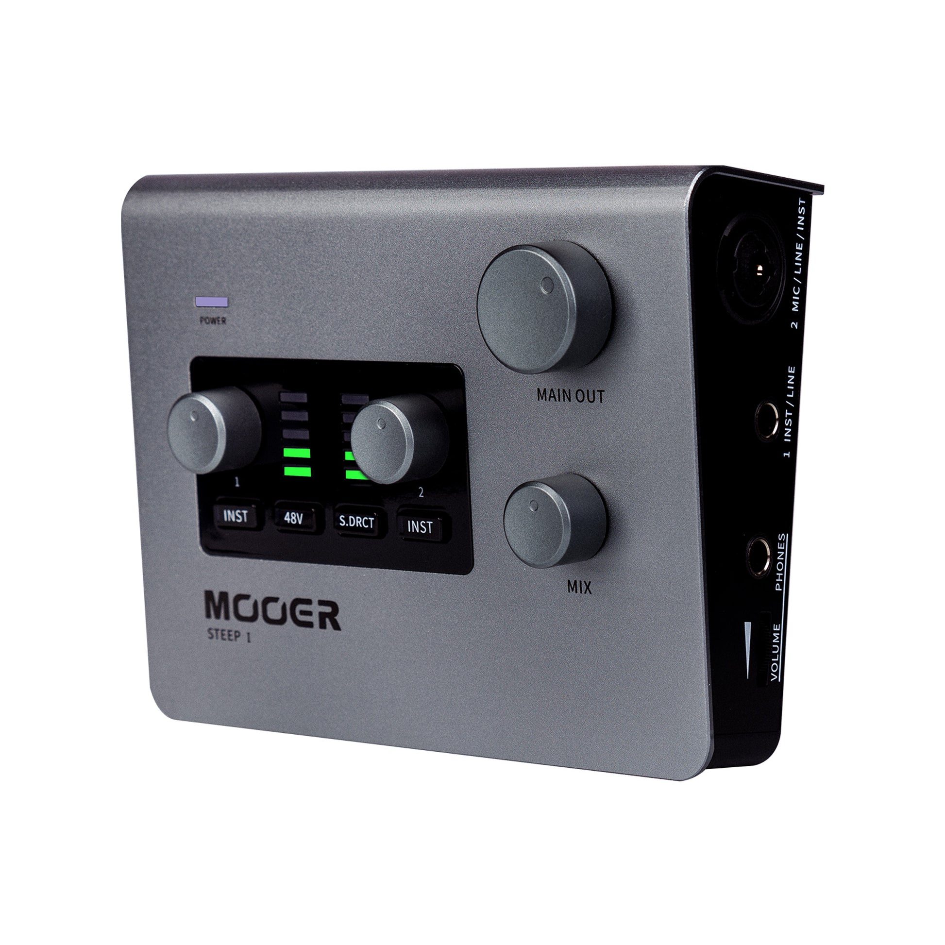 Interface audio STEEP I, 2 canaux, deux entrées (combo XLR/Jack et Jack), alimentation fantôme, USB type C 2.0, gris