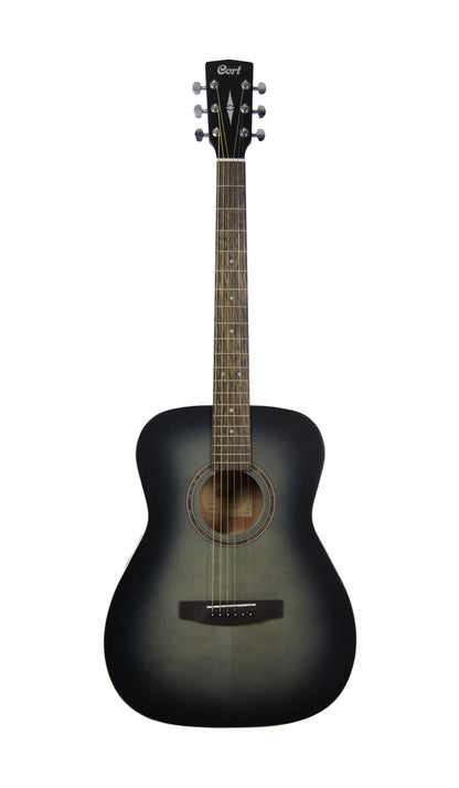 AF550, forme Concert, table épicéa, fond & éclisses acajou, manche acajou, touche & chevalet merbau, noir dégradé pores ouverts