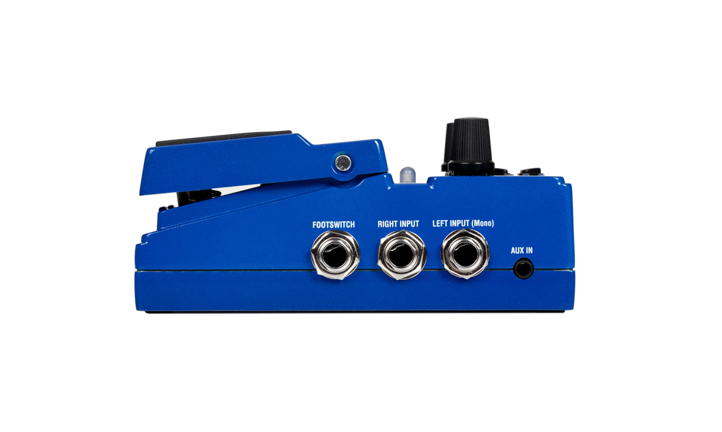 Pédale JamMan Solo HD, looper, enregistreur et sampler stéréo, avec alimentation, bleu.