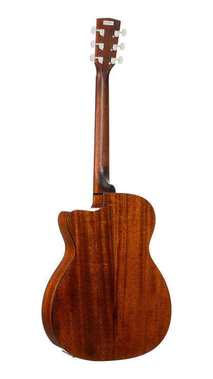 L60, forme Orchestra Model, pan coupé, table épicéa massif, fond & éclisses acajou, touche laurier, EQ CE304T, naturel brillant