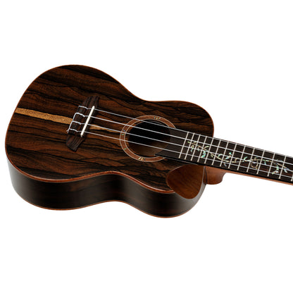 RUET-ZC, modèle Elite Concert pan coupé ergonomique, EQ MagusFly, table ziricote massif, f/e ziricote, naturel brillant