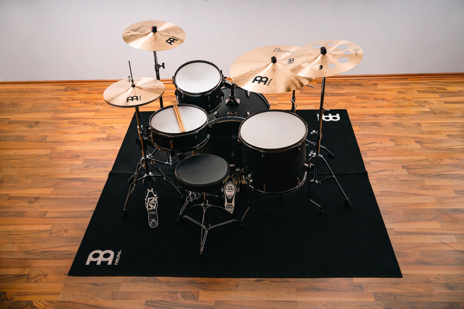 TAPIS BATTERIE MEINL 200 x 200 CM, NOIR/BLANC LARGE