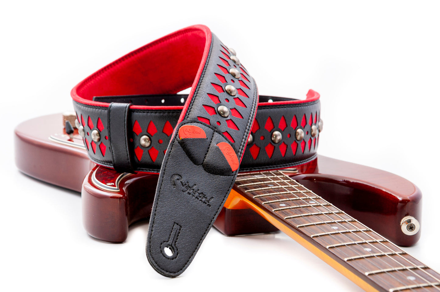 COURROIE VEGAN RIGHTON ARMOUR ROUGE