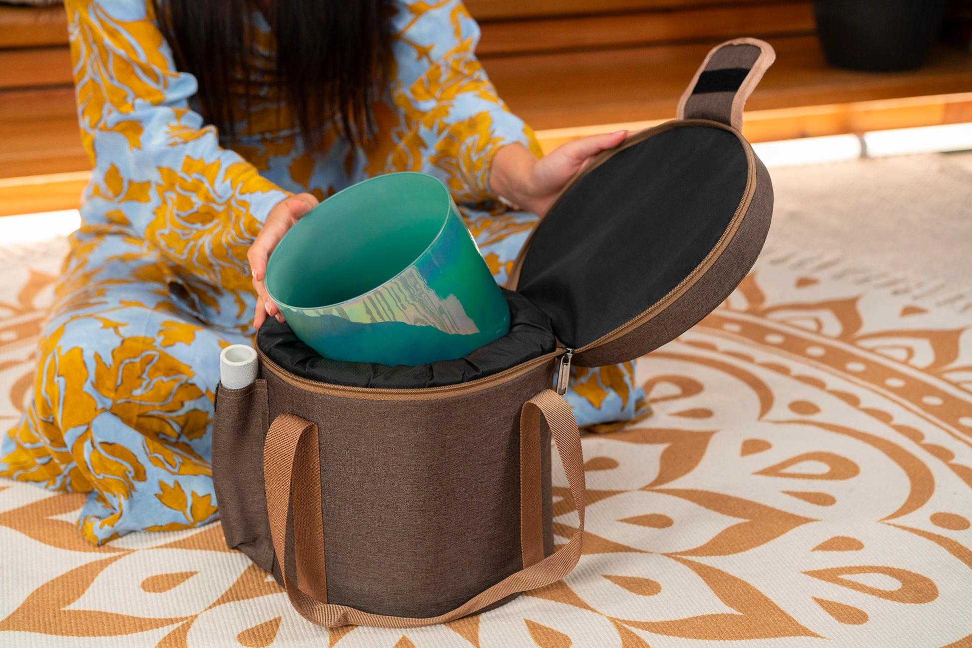 SINGING BOWL SONIC ENERGY CRYSTAL 285 HZ, COLORIS TURQUOISE GREEG