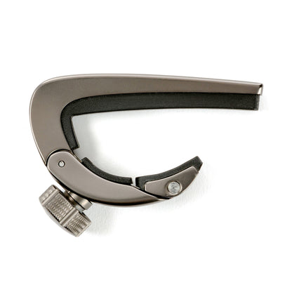Capodastre Pivot'Capo pour guitare folk et électrique, manche bombé, système breveté de pivot, molette de serrage