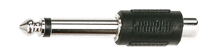 Adaptateur RCA femelle mono / Jack 6.35 mâle mono, noir