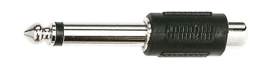Adaptateur RCA femelle mono / Jack 6.35 mâle mono, noir