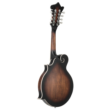RMFE30, mandoline 8 cordes style F, micro simple, table épicéa, fond & éclisses érable, manche érable, whiskey burst satiné