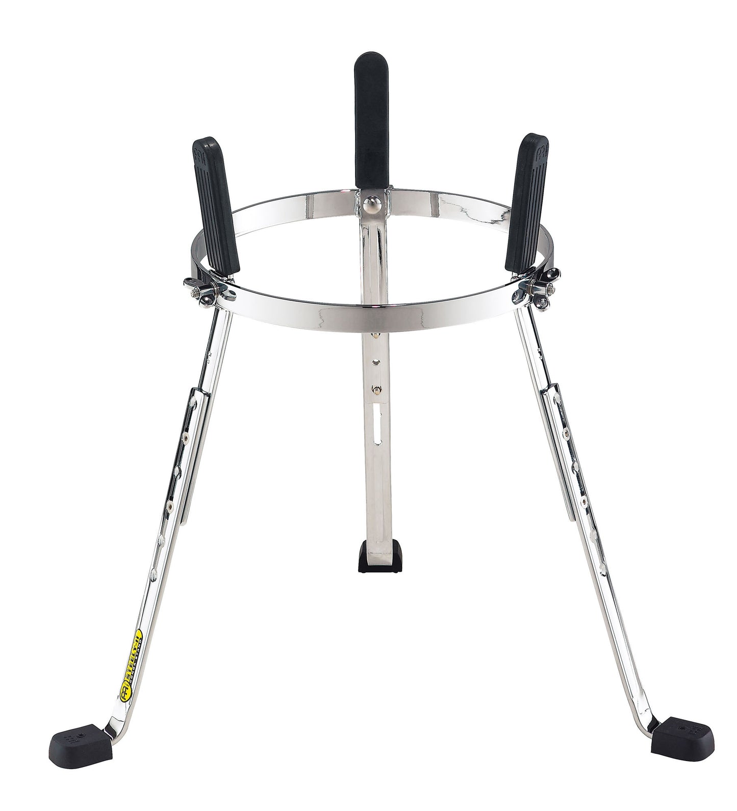 Support panier Steely II pour conga Professional et Fibercraft 11 3/4", pieds en L, réglage hauteur, chromé