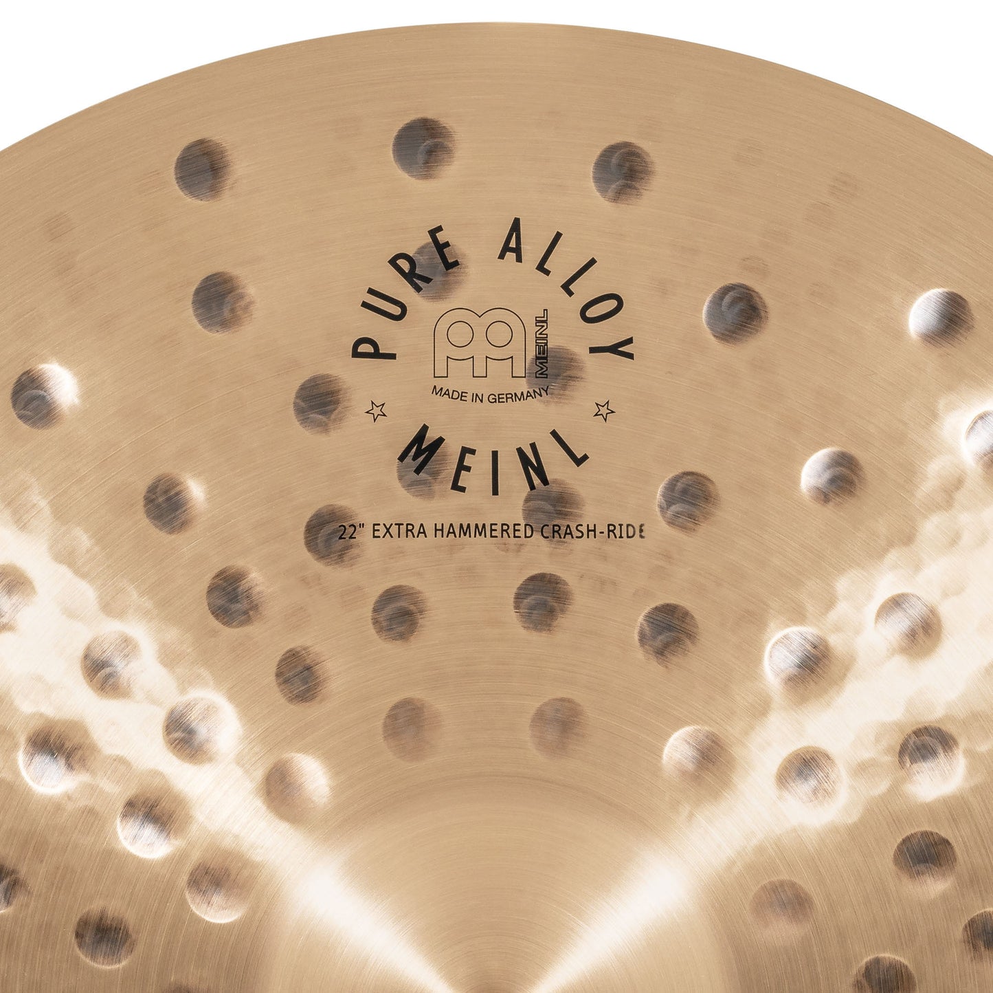 Crash Ride 22" Extra Hammered Meinl Pure Alloy fini traditional martelé