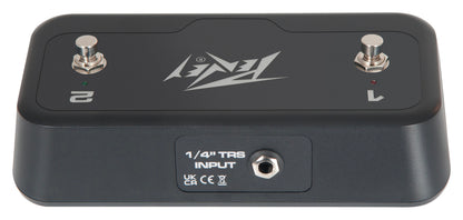 Footswitch double compatible avec une large gamme d'amplis Peavey, boutons avec led, finition noir