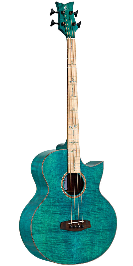 DEEP-25TH, modèle 25ème Anniversaire, EQ MagusGo, table acajou flammé, fond & éclisses acajou flammé, housse, turquoise brillant
