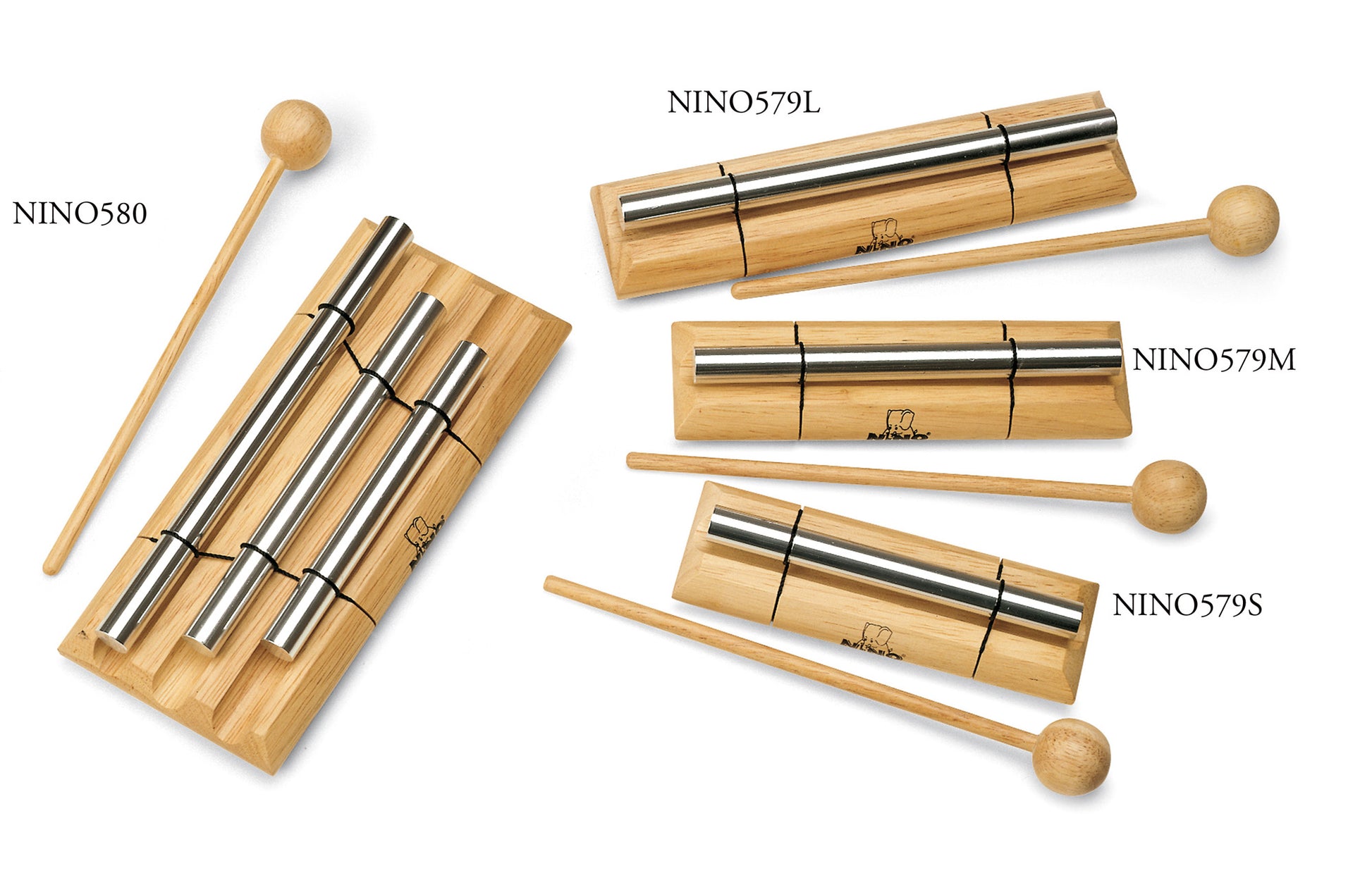 Chime Energy, 1 barre en aluminium anodisé, support en bois, batte en bois, grand modèle, naturel