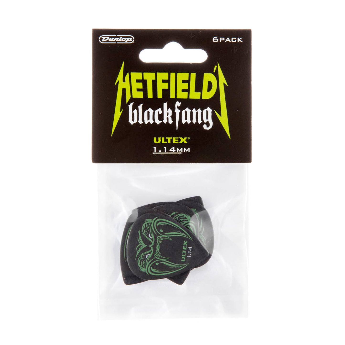 Sachet de 6 médiators ULTEX Hetfield Black Fang 1.14 mm