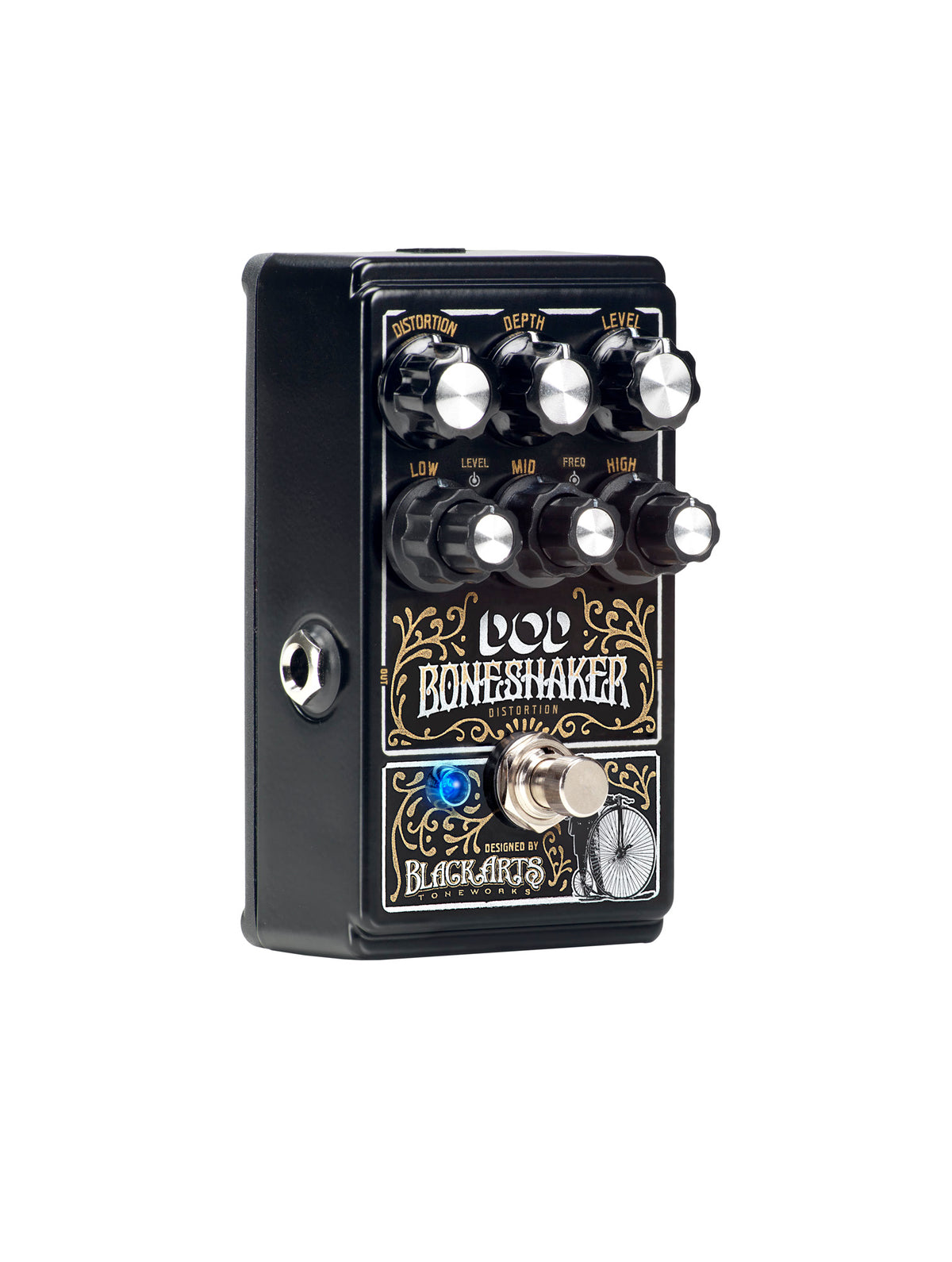 Pédale BONESHAKER, distorsion, circuit conçu par Mark Wentz (Black Arts Toneworks), True Bypass, noir