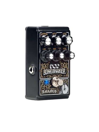 Pédale BONESHAKER, distorsion, circuit conçu par Mark Wentz (Black Arts Toneworks), True Bypass, noir