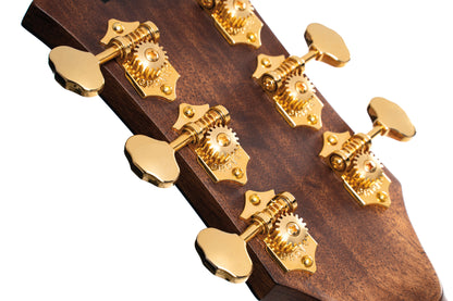 GOLD-OC6 Bocote, forme Orchestra Model pan coupé, table épicéa massif; f/e bocote, EQ Fishman Flex Blend, naturel brillant