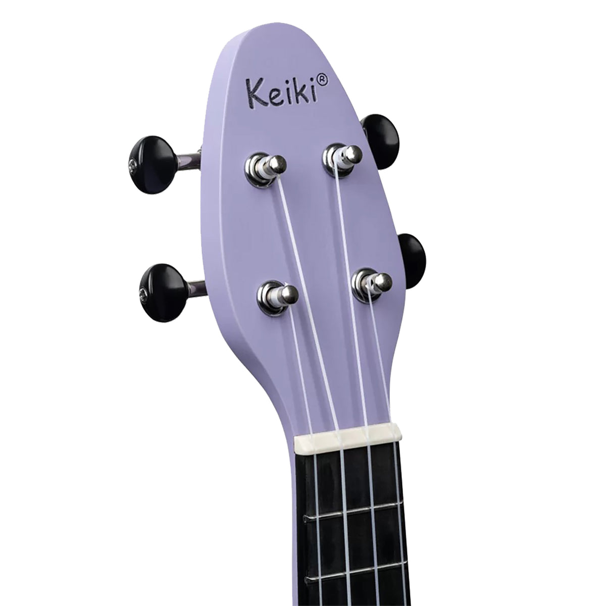 K2-LAF, pack ukulélé Soprano, table agathis, corps ABS galbé, manche okoumé, 12 frettes, accessoires, lavender field satiné
