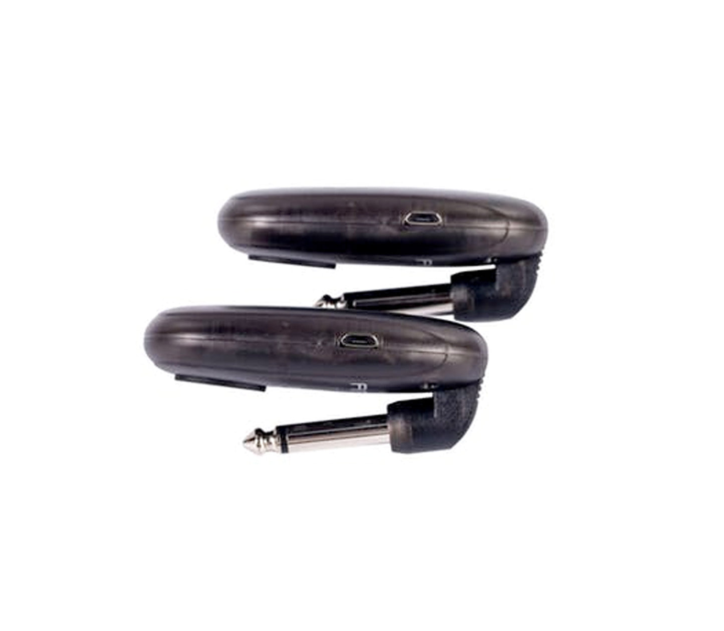 Système sans-fil pour guitare 4 canaux, émetteur et récepteur rechargeables, bande de fréquence 2.4 GHz, noir translucide