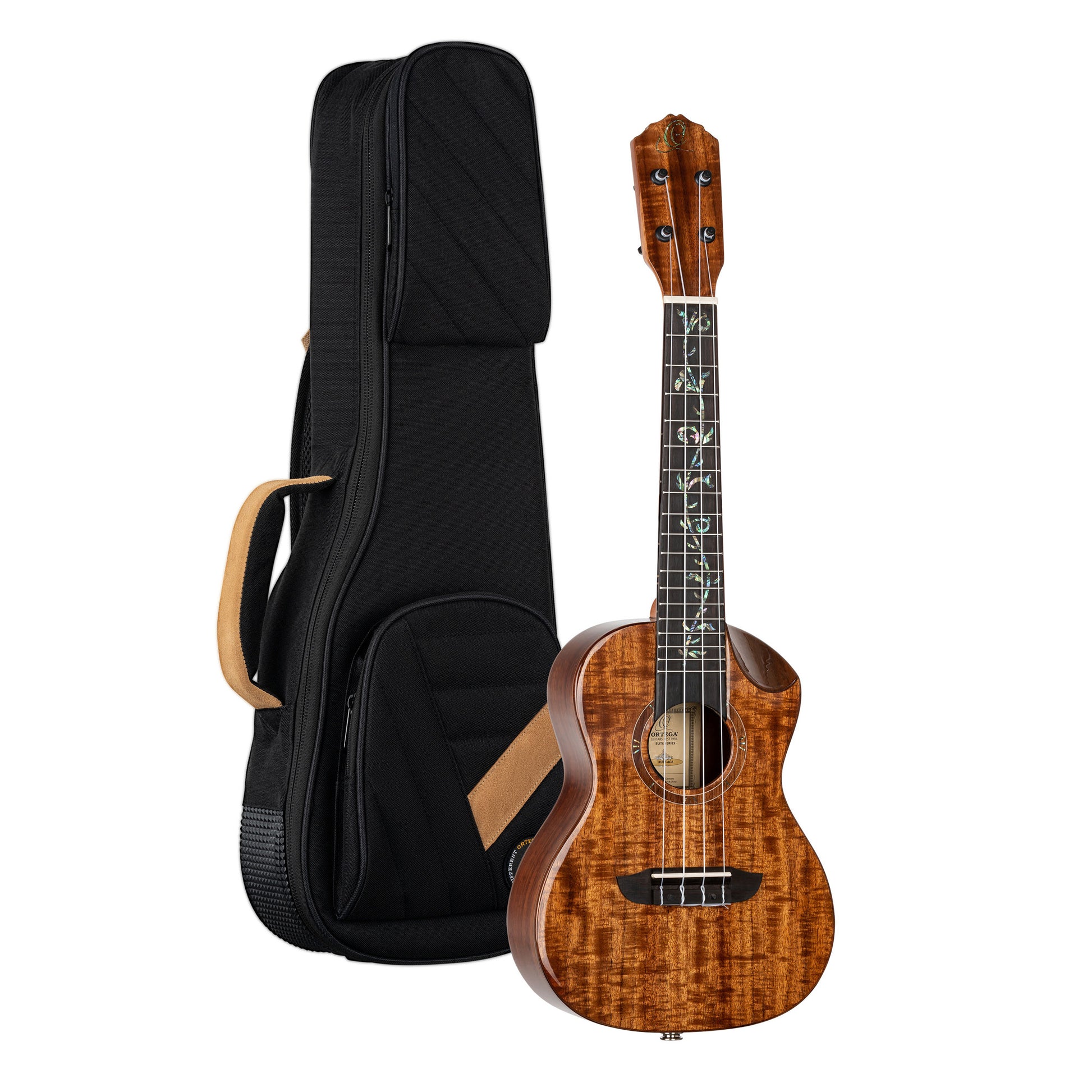 RUET-ACA, modèle Elite Concert pan coupé ergonomique, EQ MagusFly, table acacia massif, fond & éclisses acacia, naturel brillant