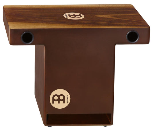 Slap-Top Cajon Turbo, surface supérieure jouable noyer, corps fibres, timbre interne, projection du son, marron
