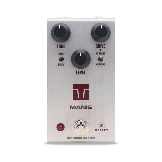 Pédale MANIS, overdrive et boost inspirée de la légendaire Klon, 100% analogique, gris