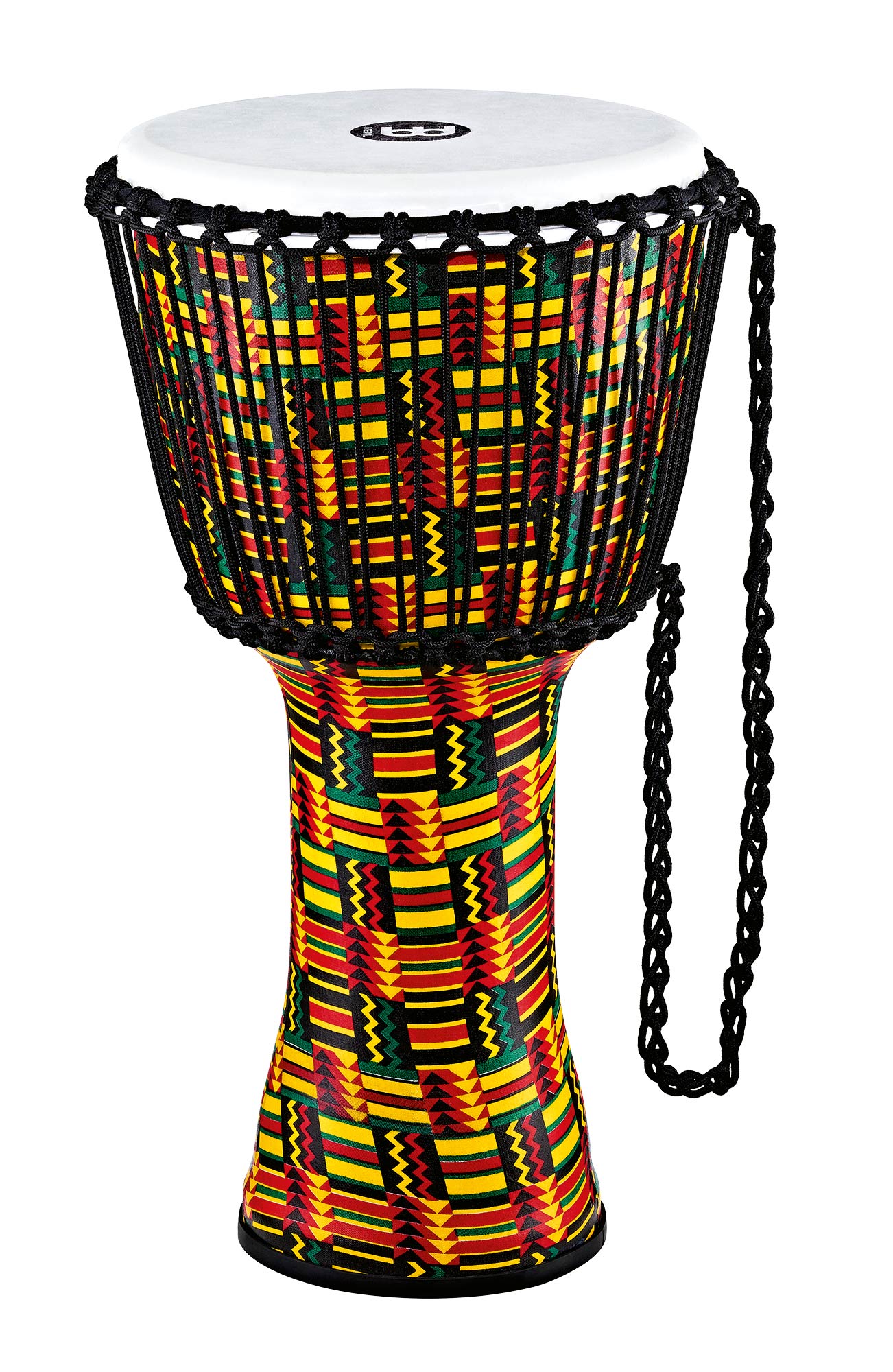 Djembé 10" Travel, fût et peau synthétiques, ultra léger, hauteur 51 cm, cordage nylon HTP 4 
mm pré-étiré, Simbra