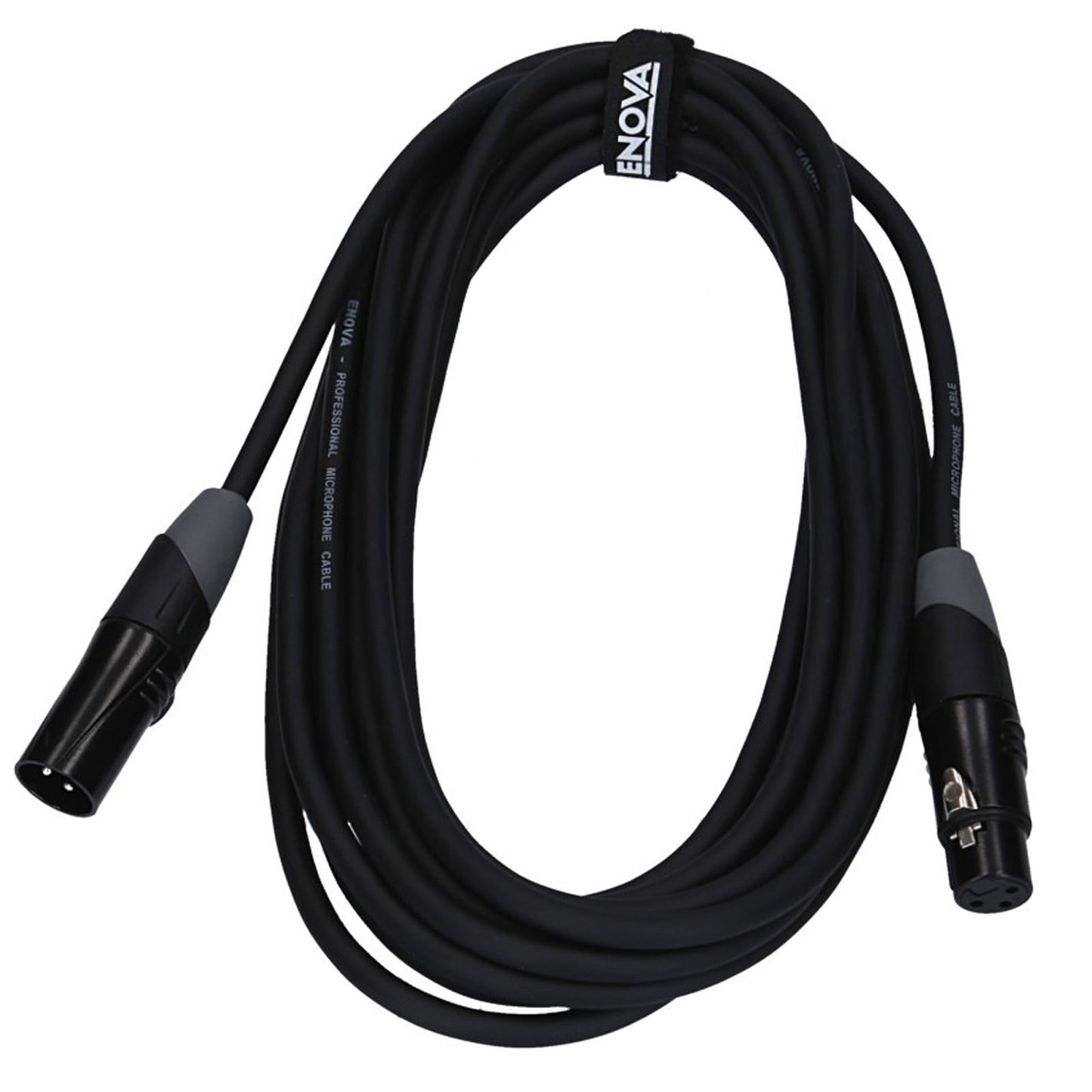 Câble micro XLR mâle/XLR femelle, 6 mètres, noir