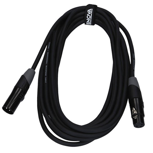 Câble micro XLR mâle/XLR femelle, 6 mètres, noir