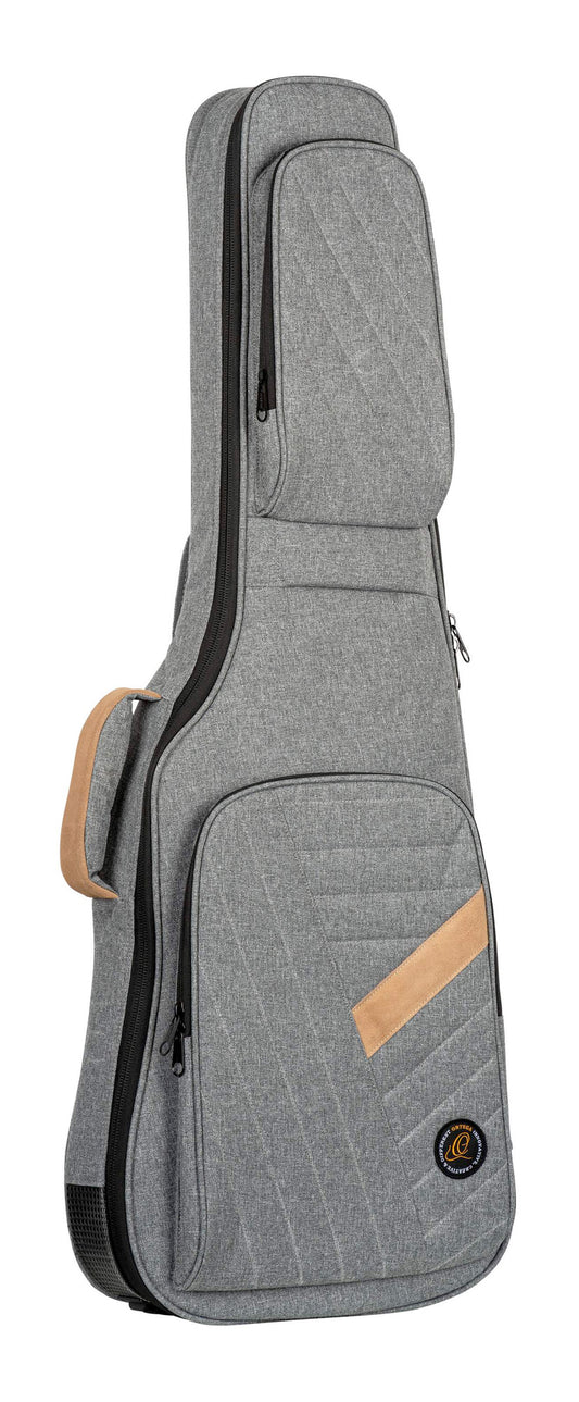 OGBEG-DLX-GY, housse Deluxe pour guitare électrique, coton résistant et déperlant, rembourrage intérieur 20mm, 2 poches, gris