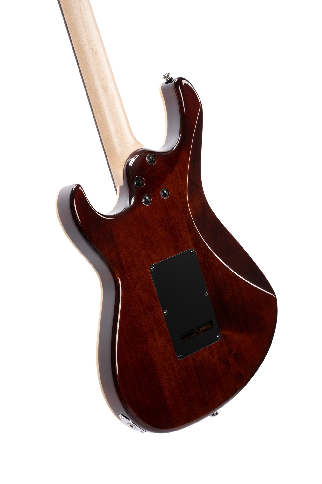 G280 SELECT, corps aulne, table érable flammé, touche palissandre, 2 micros simples et 1 double Voiced Tone, noir translucide
