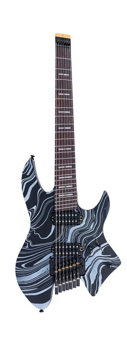 LARRY CARLTON X6 Headless 7 Black Swirl