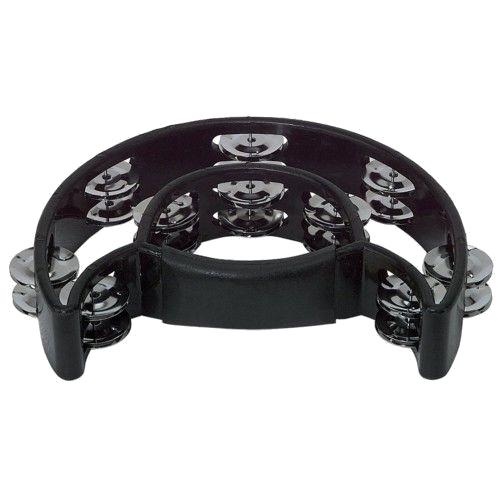 GEWA Tambourin Demi lune, 20 paires de cymbalettes  Noir