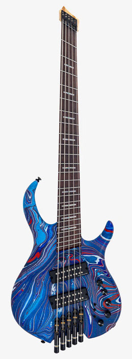 M. MILLER M6 Headless 5 Blue Swirl