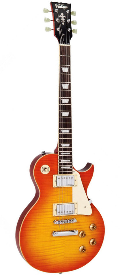 Vintage Guitare électrique V100HB Flame Honeyburst