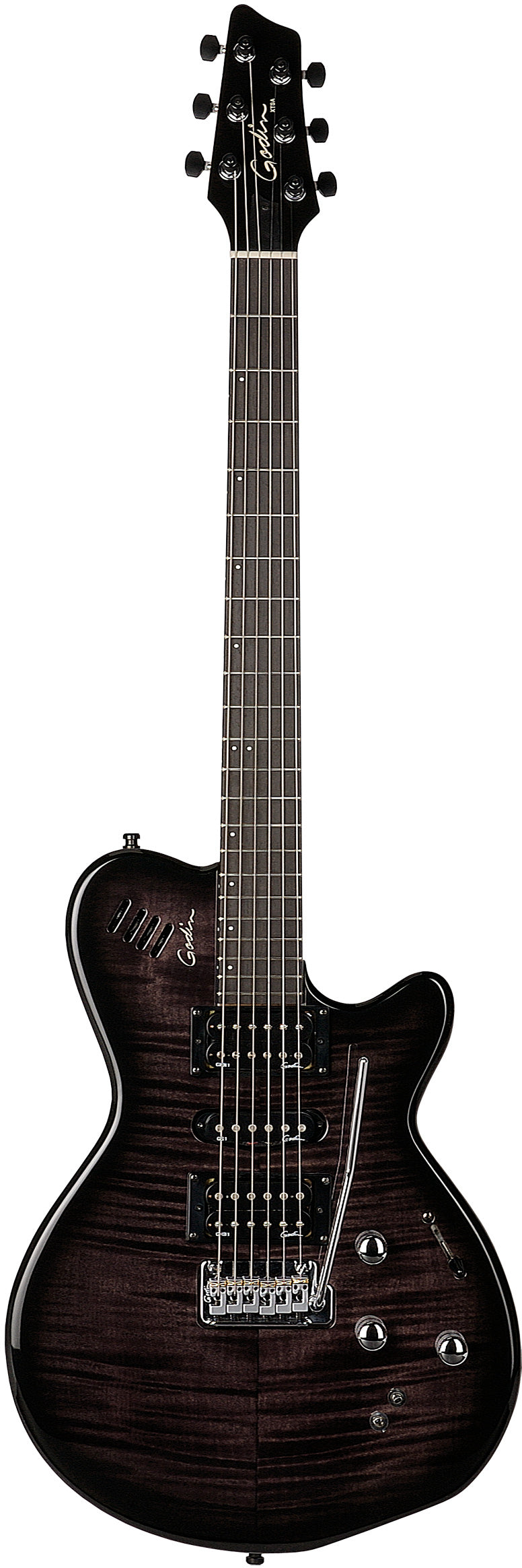GODIN XT SA Trans Black Flame + Housse